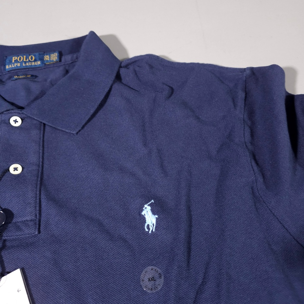 Polo Ralph Lauren Polo Shirt Mens XXL Navy Blue Long Sleeve Classic Fit NWT - Picture 4 of 8
